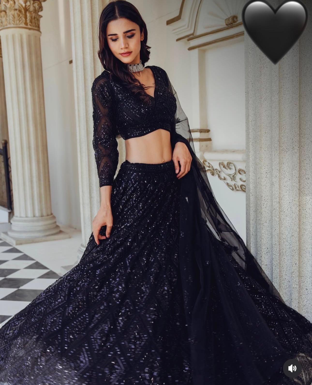 Velcrone Premium Sequins Georgette Lehenga Set