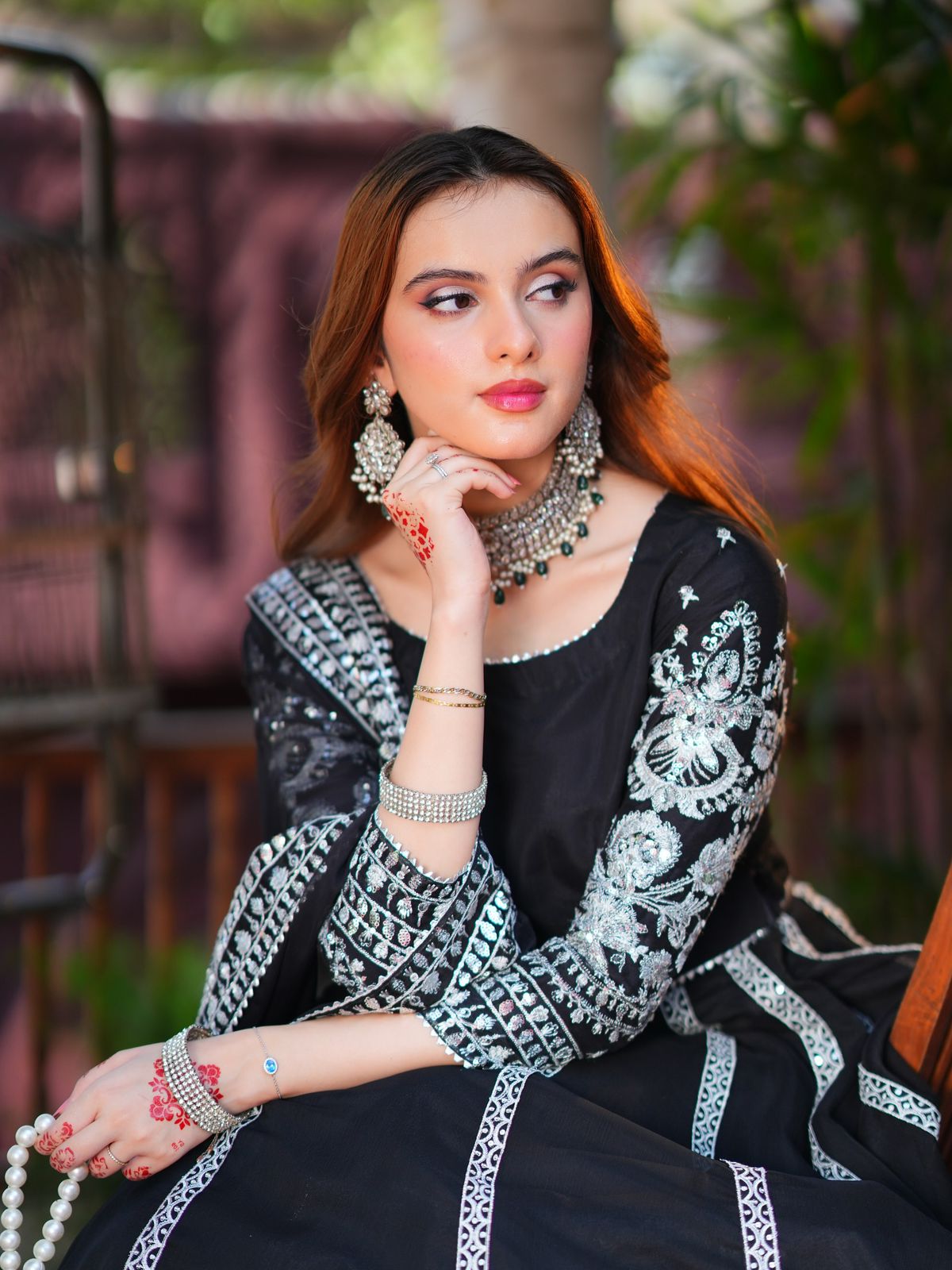 Velcrone Black Velvet Heavy Embroidered Lehenga Set –  Premium Boutique Collection