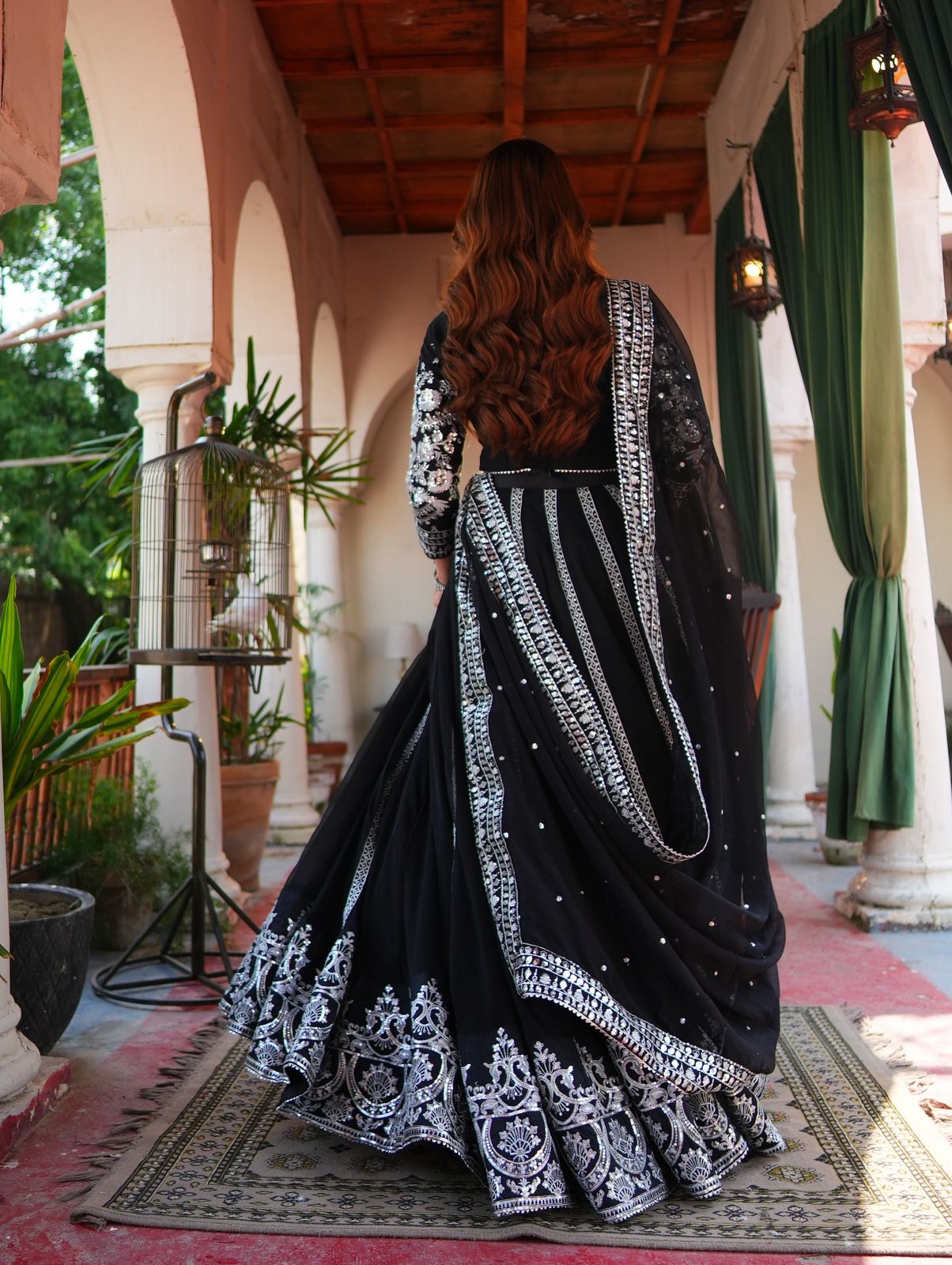 Velcrone Black Velvet Heavy Embroidered Lehenga Set –  Premium Boutique Collection