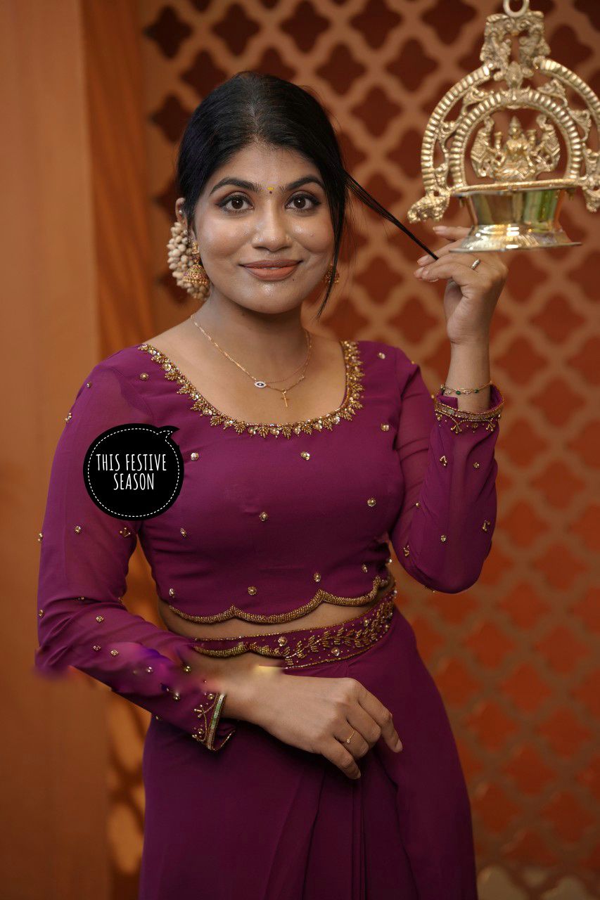 Premium Faux Georgette 3-in-1 Designer Lehenga Koti Dupatta Set With Embroidery Work | Festive Collection