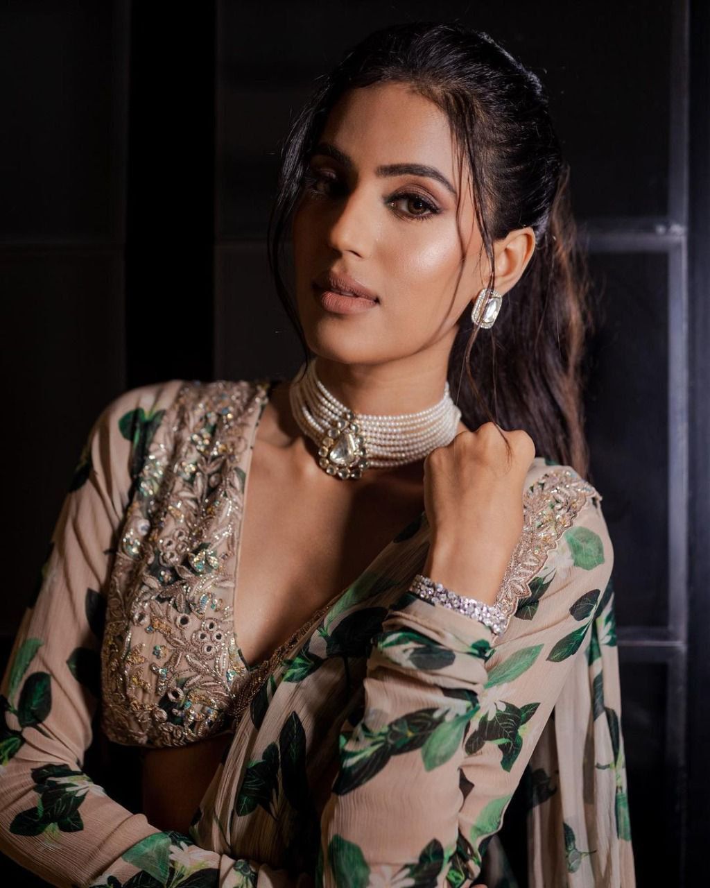 Designer Ready-to-Wear Georgette Saree with Embroidery Sequin Work | Ruffle Style | Blouse Included 